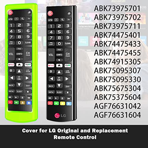 3 Pack Case for LG TV Remotes, Remote Cover for LG Smart TV Remote Control AKB75095307 AKB75375604 AKB74915305 Original, Replacement Silicone Skin Sleeve Glow in The Dark Green Blue Purple