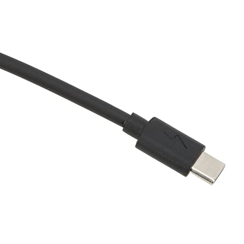 90 Degree Type C to DC Charging Cable, Type C USB C Male to DC 5.5X2.5mm Male Power Jack Notebook Charging Cable Coiled Spring Charging Cord, 12V 5A