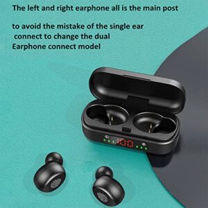 Wireless Earbuds Headphones Bluetooth 5.0 Earphones HD Noise Cancelling with Large Screen Digital Display Charging Case Fingerprint, Suitable for Sports/Games