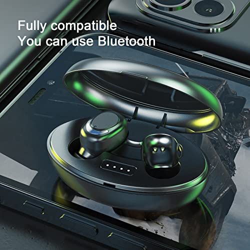 BANAAO Wireless Bluetooth 5.2 Touch-Control Mini Earbuds - in-Ear Light-Weight Built-in Microphone Stereo Headphones with Charging Case for Running Outdoor Office Driving Sports