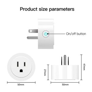 MoesGo Smart WiFi Power Dimmer Plug, Brightness Adjust Timer Socket, Tuya Smart Life App Remote Control, Compatible with Alexa and Google Home White