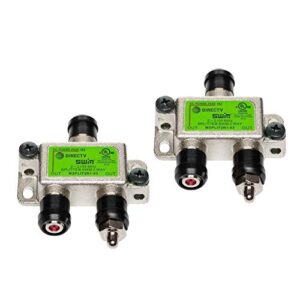 directv swm approved 2-way wide band splitter (2-pack)