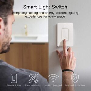 TREATLIFE Smart Switch 4 Pack, 2.4Ghz Smart Light Switch WiFi Light Switch Single-Pole, Neutral Wire Required, Works with Alexa, Google Home and SmartThings, Smart Home Remote Control, FCC/ETL Listed