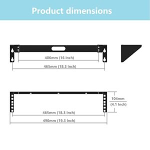 QiaoYoubang 2U Foldable Wall Mount Patch Panel Bracket -Vertical Wall Mount Rack for 19 inches Networking Equipments Including Hardware