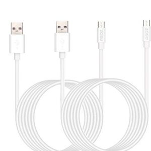 AGOZ 2Pack 20ft Micro USB Cable Power Extension Cord for Wyze Cam, Yi Camera, Oculus Go, Echo Dot Kid, Nest Cam, Netvue, Arlo Pro Q, Blink, Furbo Dog Home Smart Security, Kasa Cam Indoor, Kasa Spot