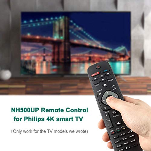 NH500UP Replace Remote Compatible with Philips Remote 55PFL5602/F7 65PFL5602/F7 65PFL5602 55PFL5402/F7 50PFL5602/F7 TV 40PFL4901 32PFL4902 43PFL5602 (with Red case)