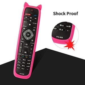 NH500UP Replace Remote Compatible with Philips Remote 55PFL5602/F7 65PFL5602/F7 65PFL5602 55PFL5402/F7 50PFL5602/F7 TV 40PFL4901 32PFL4902 43PFL5602 (with Red case)