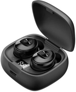 bluetooth 5.0 wireless earbuds,deep bass sound 15h playtime ipx5 waterproof earphones call clear with microphone in-ear stereo headphones comfortable for iphone, android 29