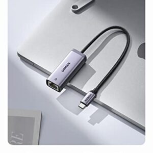 UGREEN USB C to Ethernet Adapter Type C Thunderbolt 3 to RJ45 Gigabit LAN Network Adapter Compatible with MacBook Pro, MacBook Air, Mac Mini, iPad Pro, Surface Book, Dell XPS, Chromebook, and More