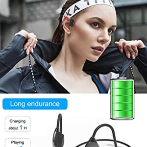 AIFMY Open Ear Wireless Air Conduction Headphones for Sports, Bluetooth 5.1Not in-Ear Headset with Mic,Black