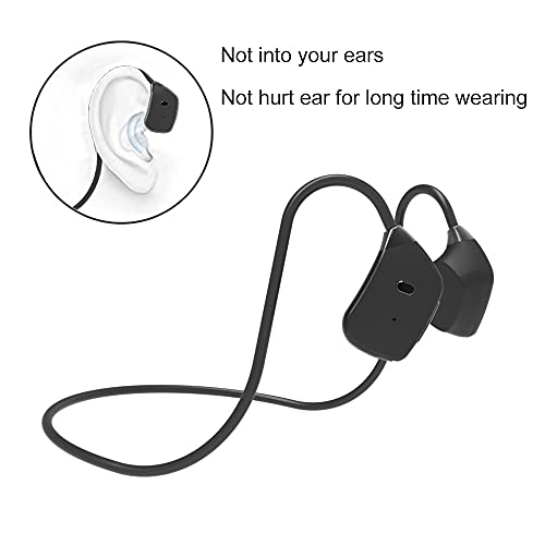 AIFMY Open Ear Wireless Air Conduction Headphones for Sports, Bluetooth 5.1Not in-Ear Headset with Mic,Black