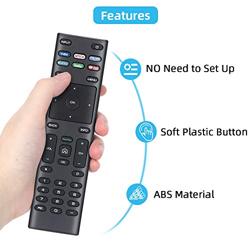 UNOCAR Remote for Vizio Smart TV Remote XRT-136 and Vizio Smart TV Quantum 4K UHD HDTV SmartCast Watchfree Vizio D E M P V Series LED LCD 24 32 40 43 48 50 55 60 65 70 75 inch TV Netflix Hulu Prime