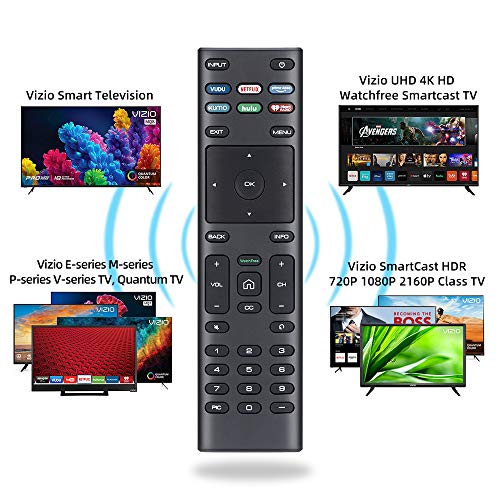 UNOCAR Remote for Vizio Smart TV Remote XRT-136 and Vizio Smart TV Quantum 4K UHD HDTV SmartCast Watchfree Vizio D E M P V Series LED LCD 24 32 40 43 48 50 55 60 65 70 75 inch TV Netflix Hulu Prime