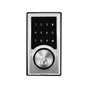 turbolock tl-200 smart deadbolt lock with app: use ekeys, physical keys, or passcodes – smart lock (brushed nickel)