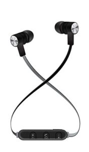 maxell bass 13 black bluetooth wireless earbuds, 3 hours of talk/play time, rubberized earbuds, volume control (b13-eb2)