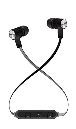 Maxell Bass 13 Black Bluetooth Wireless Earbuds, 3 Hours of Talk/Play Time, Rubberized Earbuds, Volume Control (B13-EB2)