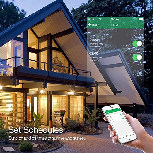 WiFi Smart Wall Touch Light Switch Glass Panel Wireless Remote Control by Mobile APP Anywhere Compatible with Alexa,Timing Function No Hub Required (Wall Switch 2 Gang)