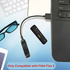 EXMRAT Compatible with Fit Bit Flex 2 Charger Cable, Replacement USB Charger Charging Cable for Fit Bit Flex 2 (Black)