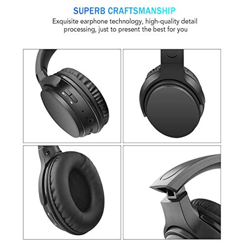 MOMFEI Sports Stereo Headset Headset Headset Headset Music Microphone HK02 Wireless Bluetooth Foldable (Black, One Size)