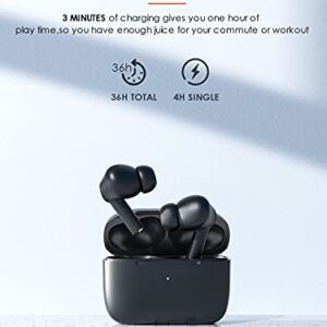 Hyeing Active Noise Cancelling True Wireless Earbuds,Bluetooth 5.2 in-Ear Headphones, Sweat Waterproof Hi-Fi Earphone,36H TV Gaming Headset with 4 HD ANC Microphones,for Office Gifts Gym