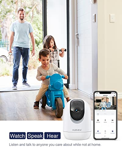 Indoor Security Camera 2K, Pet Camera with Phone App, WiFi Cameras for Home Security Camera for Dog/ Baby Monitor/Elder Pan Tilt, 2.4G, 24/7, 2-Way Talk, Human Detection, Motion Tracking, SD&Cloud