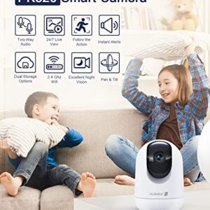 Indoor Security Camera 2K, Pet Camera with Phone App, WiFi Cameras for Home Security Camera for Dog/ Baby Monitor/Elder Pan Tilt, 2.4G, 24/7, 2-Way Talk, Human Detection, Motion Tracking, SD&Cloud