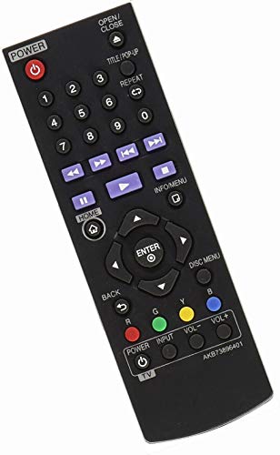 AKB73896401 Remote Control Replacement for LG BLU RAY DISC DVD Player BPM25 BPM35 BP550 BD640 BP200 BP300 BP340 BP350 BP135W BP145 BP155N BP175 BP255 UP870 UP875