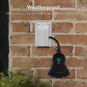 BN-LINK Smart WiFi Heavy Duty Outdoor Outlet, Timer and Countdown Function, No Hub Required for Outdoor Lights, Compatible with Alexa and Google Assistant (Outdoor) 2.4 GHz Network only