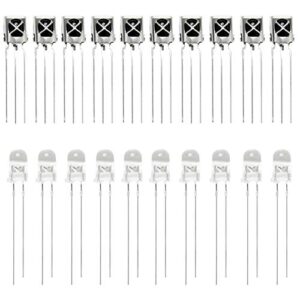 gikfun infrared diode led ir emission and receiver for arduino (pack of 10 pairs) ek8460