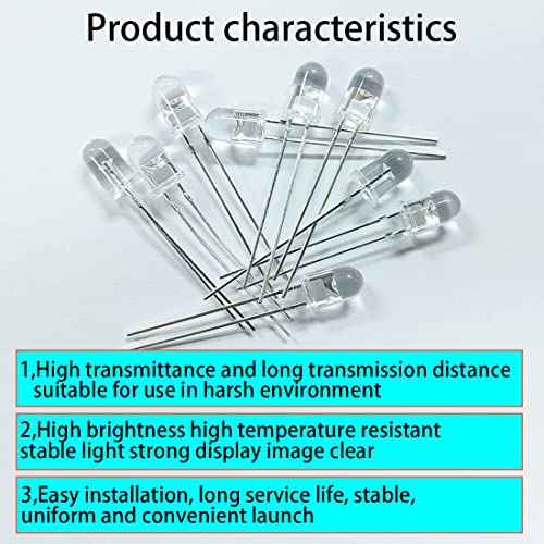 Gikfun Infrared Diode Led IR Emission and Receiver for Arduino (Pack of 10 Pairs) EK8460