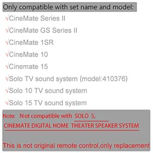 DHCHAPU Universal Remote Control Suitable for Bose CineMate 10, Cinemate 15 and Solo 10,15 TV Sound System