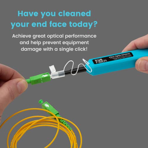 trueFIBER Fiber Optic Dual Position Pen Click Cleaner, SC/ST/FC 2.50mm, UPC/APC Connector Ferrules, 800+ Push Cleans, 1 pc
