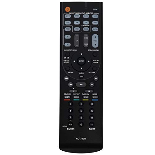 New RC-799M Replacement Remote Control fit for Onkyo HT-S3500 HT-R548 HT-RC330 TX-SR313 HT-S5500 HT-R591 HTS5500 HTR591 HTS3500 HTR548 HTRC330 HT-RC430 HTRC430 Audio Video AV Receiver