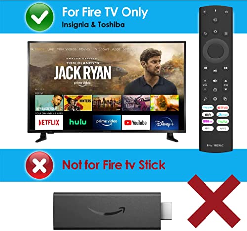 Replacement Remote for All Insignia Fire TVs and Toshiba Fire Edition/AMZ Omni Fire TV/AMZ 4-Series Fire TVs with Netflix, Prime Video, ImdbTV, Hulu and More