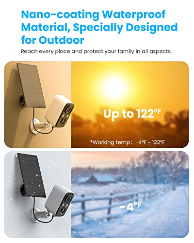 【2022】Security Cameras Wireless Outdoor with Solar Panel-FOAOOD Cameras for Home Security, Home Camera with Color Night Vision, PIR Human Detection, 2-Way Talk, IP66 Waterproof, SD Card/Cloud Storage