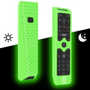 remote case covers holder for xfinity remote control,silicone protective case skin for xfinity comcast xr15 voice control remote,[thicken layer] shock-absorption bumper remote back covers-glowgreen