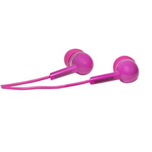 Magnavox MHP4850-PK Ear Buds in Pink | Available in Black, Blue, Pink, Purple, & White | Ear Buds Wired | Extra Value Comfort Stereo Earbuds Wired | Durable Rubberized Cable |