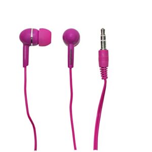 Magnavox MHP4850-PK Ear Buds in Pink | Available in Black, Blue, Pink, Purple, & White | Ear Buds Wired | Extra Value Comfort Stereo Earbuds Wired | Durable Rubberized Cable |