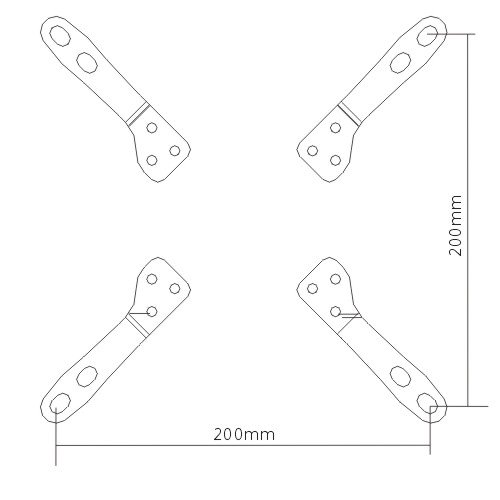 Mount Plus 201P Adapter Bracket Convert VESA 100x100mm to VESA 200x200mm and 200x100mm (Fits Most 23" to 42" Flat Panel TV)