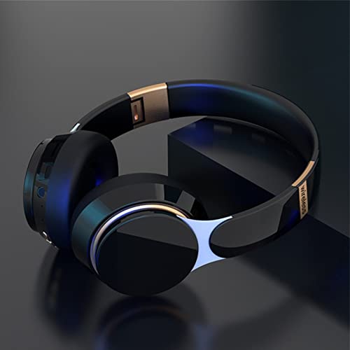 Kadlawus Bluetooth 5.0 Headphones - Wireless HiFi Stereo Supra-Aural Earmuff Headset Noise Cancelling Stereo Headset 3.5mm Interface Built-in Mic with Bass-Heavy Computer Sports Headset
