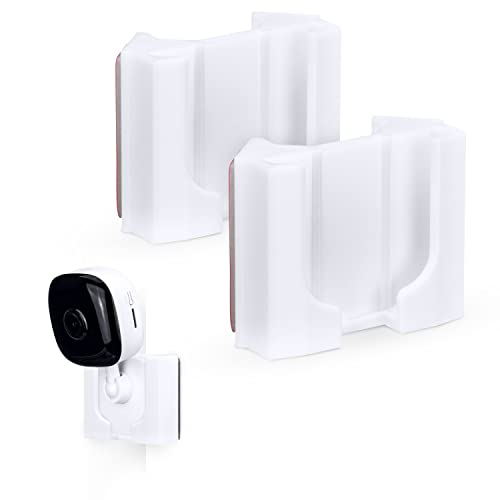 Corner Wall Mount for Kasa Spot KC100, KC105, EC60 (2 Pack) Security Camera - Adhesive Holder, No Hassle Bracket, Strong 3M VHB Tape, No Screws, No Mess Install (White) by Brainwavz