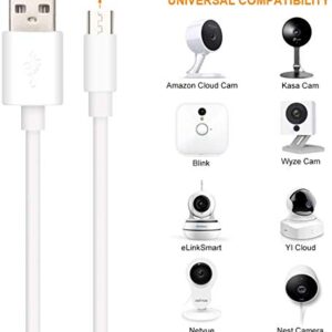 25ft USB Power Extension Cable Power Cord for Wireless Home Security Camera, Kasa Cam, Wyze Cam, YI Cloud, Nest Cam, Netvue, Furbo Dog, Blink, Amazon Cloud Cam Oculus Go (USB Cable, White)