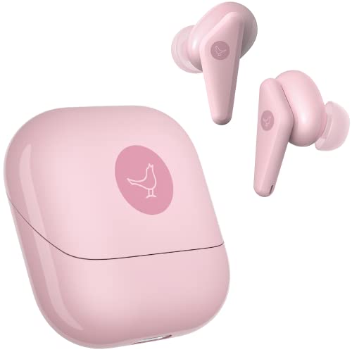 Libratone AIR Color True Wireless Earbuds, Noise Isolation, Bluetooth 5.2, Charging Case, IP54 Dust and Water Resistant, Up to 24 Hours Playback, for Small Ears, Pink