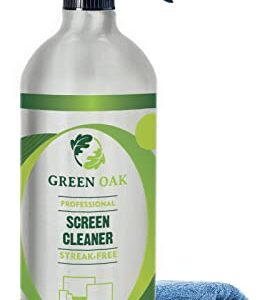 Screen Cleaner – Green Oak Screen Cleaner Spray for LCD, LED, TVs, Laptops, Tablets, Monitors, Phones, and Other Electronic Screens - Gently Cleans Fingerprints, Dust, Oil (16oz)