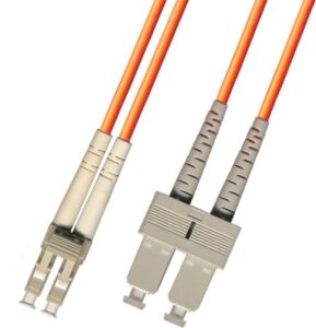 2 meter multimode duplex fiber optic cable (62.5/125) – lc to sc – orange