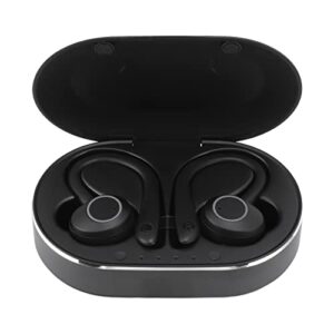 ebtools bluetooth earphone,waterproof stereo noise cancelling wireless earbuds with mic earhook,automatically pair,headphone for driving sports travel(black)