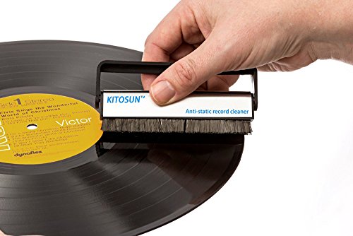 Record Cleaning Kit Kitosun Record Cleaner Fluid 30ml and Anti-Static Carbon Fiber Record Brush Set Perfect Solution to Keep Great Sounding for LP Vinyl Records