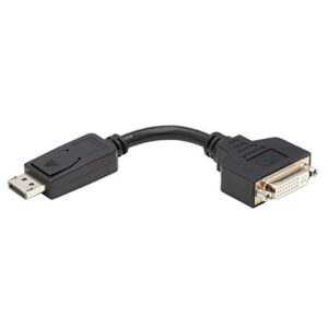 tripp lite displayport to dvi adapter cable dp2dvi video converter for dp-m to dvi-i-f 6in (p134-000)