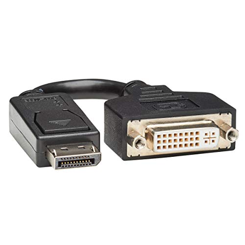Tripp Lite DisplayPort to DVI Adapter Cable DP2DVI Video Converter for DP-M to DVI-I-F 6in (P134-000)
