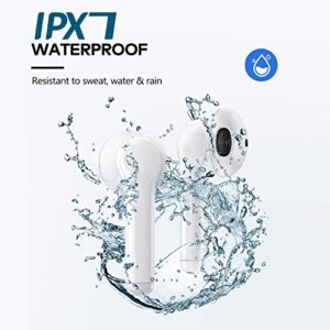 Wireless Earbuds, Bluetooth 5.3 Auto Noise Cancelling Built-in Binaural Microphone in-Ear Headphones with Built-in Microphone Deep Bass IPX7 Waterproof Sports Earphone for Android/Samsung/iPhone